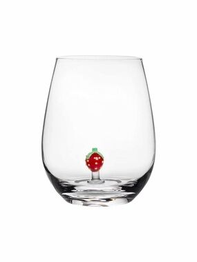 Strawberry Stemless Wine Glass